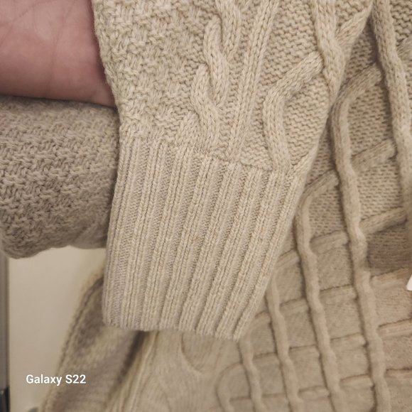 Barbour Daffodil Knit Crew Neck Sweater Oatmeal Cream Women's Size: 6 WORN 2x - Picture 6 of 9